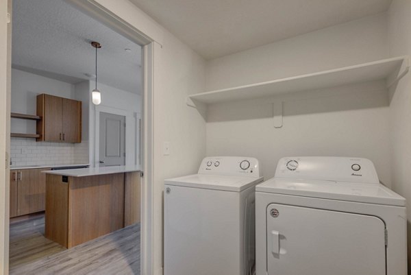 laundry room at Villas on Main Apartments 