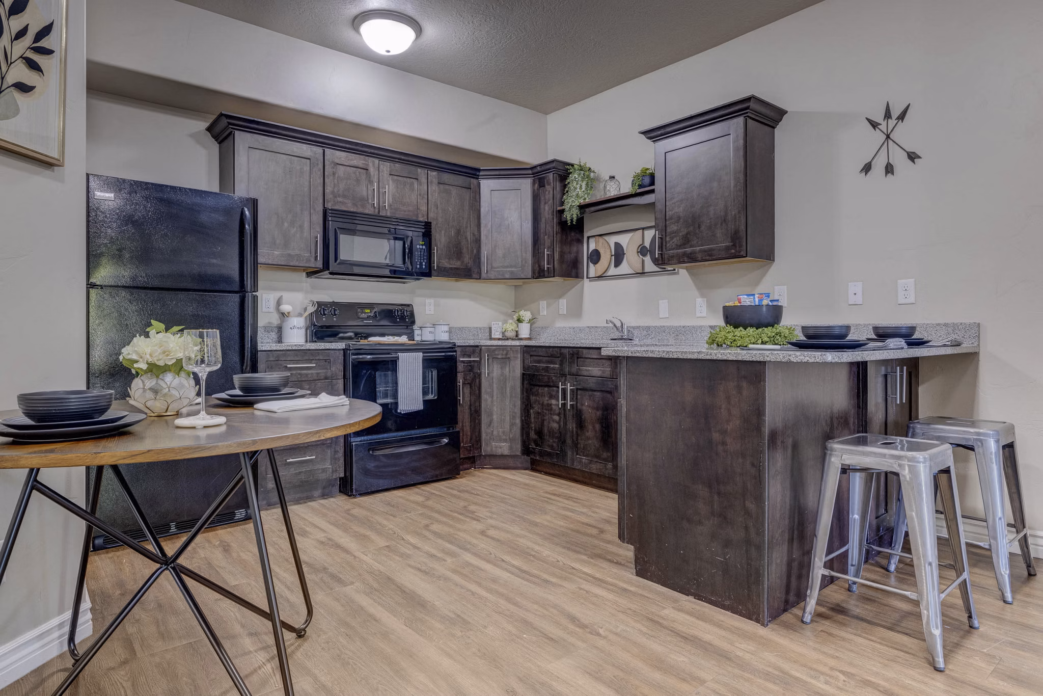 kitchen at Pinnacle Highbury Apartments 