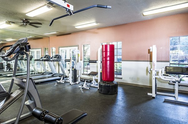State-of-the-art fitness center with modern equipment at Fountainhead Apartments