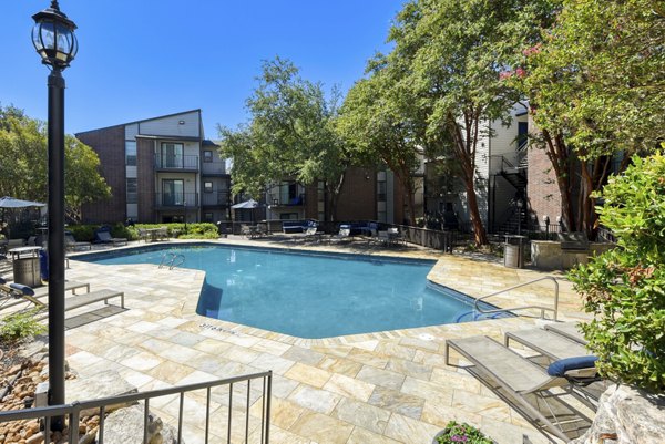 Saltwater swimming pool at Broadstone Medical Apartments, offering a relaxing outdoor retreat
