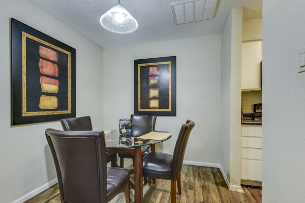 dining room at Woods of Elm Creek Apartments