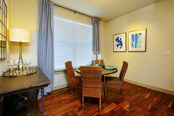 Dining area at The Townhomes at Woodmill Creek