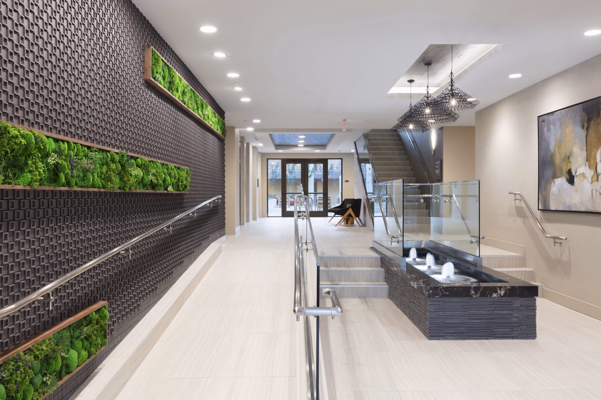 Modern clubhouse with contemporary design at 481 on Mathilda Apartments