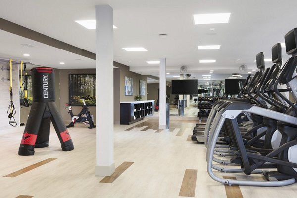 Modern fitness center with state-of-the-art equipment at 481 on Mathilda Apartments in Silicon Valley