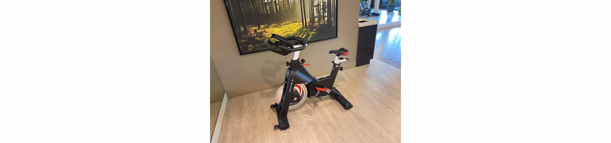 Fitness center with modern equipment at 481 on Mathilda Apartments