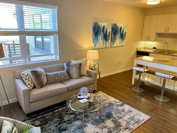 living room at 481 on Mathilda Apartments 