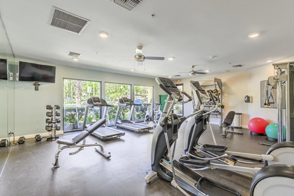 Fitness center with modern equipment at Stone Canyon Apartments