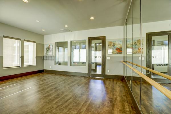 yoga/spin studio at Canyons at Saddle Rock Apartments