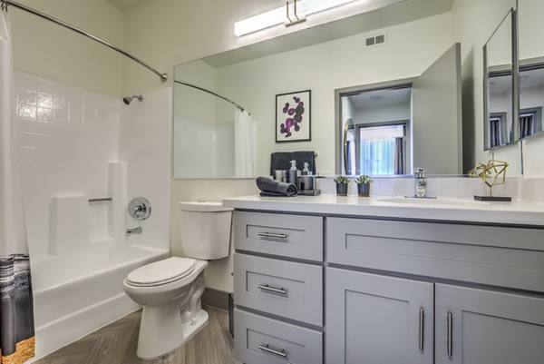 Bathroom at the Veda Apartments