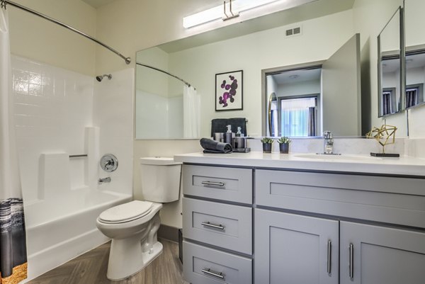 Bathroom at at Veda Apartments
