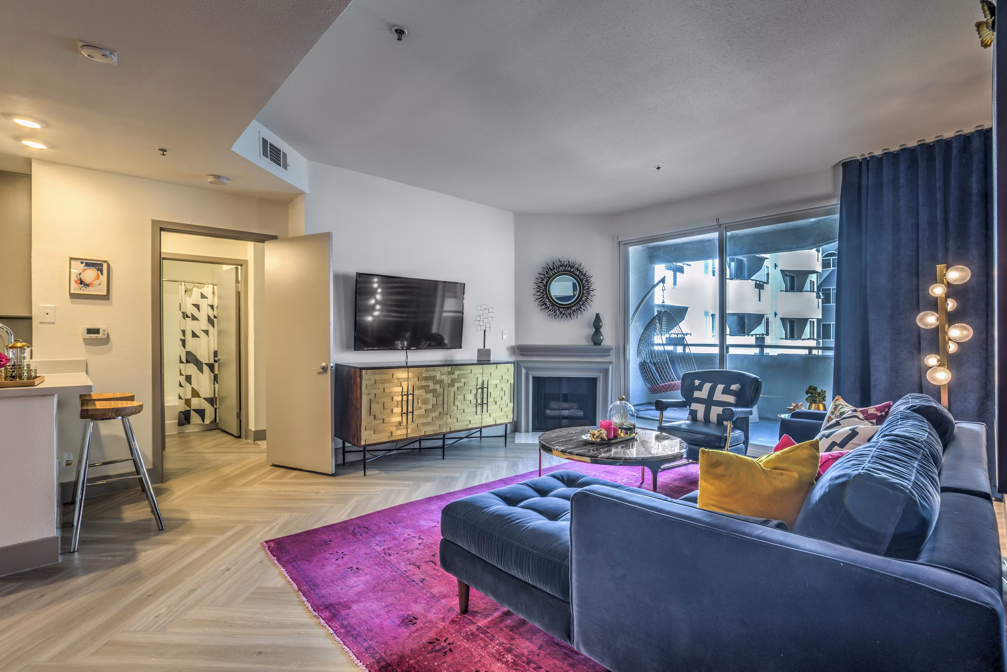 Living Room at at Veda Apartments