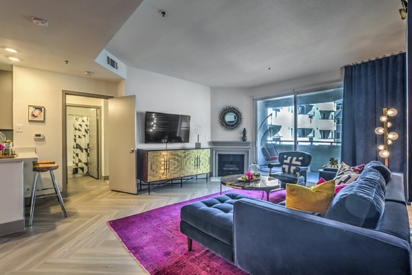 Living Room at at Veda Apartments