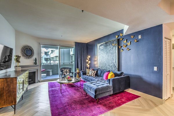Living Room at at Veda Apartments