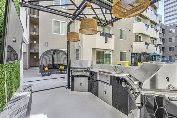 Patio at at Veda Apartments