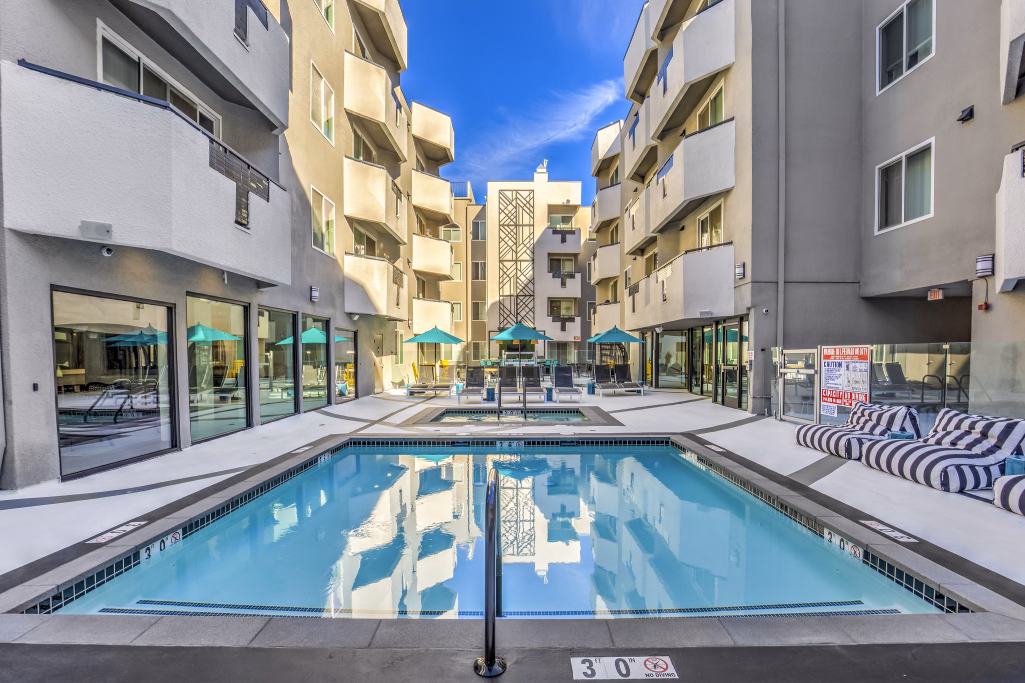 Pool at at Veda Apartments