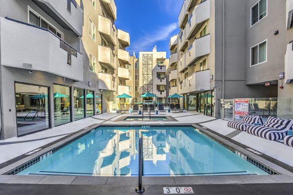 Pool at at Veda Apartments