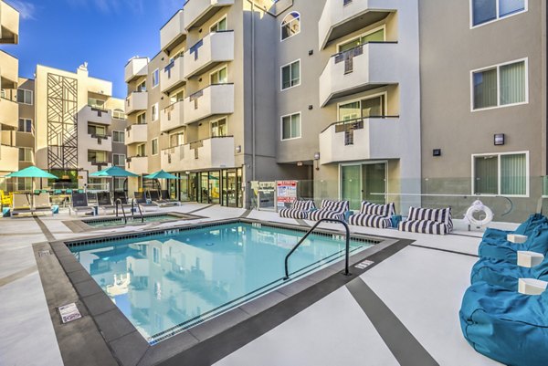 Pool at at Veda Apartments