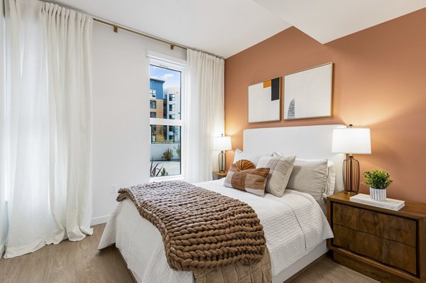bedroom at Sevens Apartments