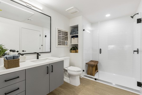bathroom at Sevens Apartments