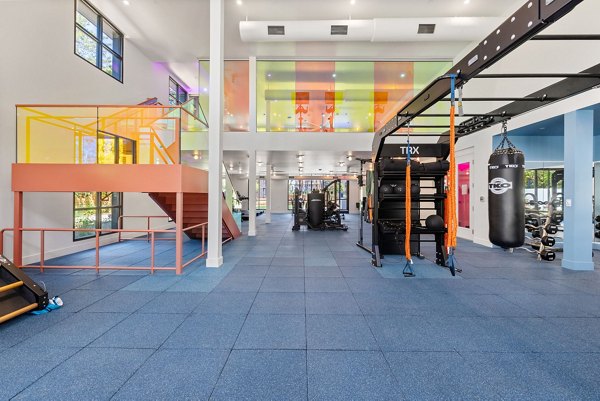 fitness center at Sevens Apartments
