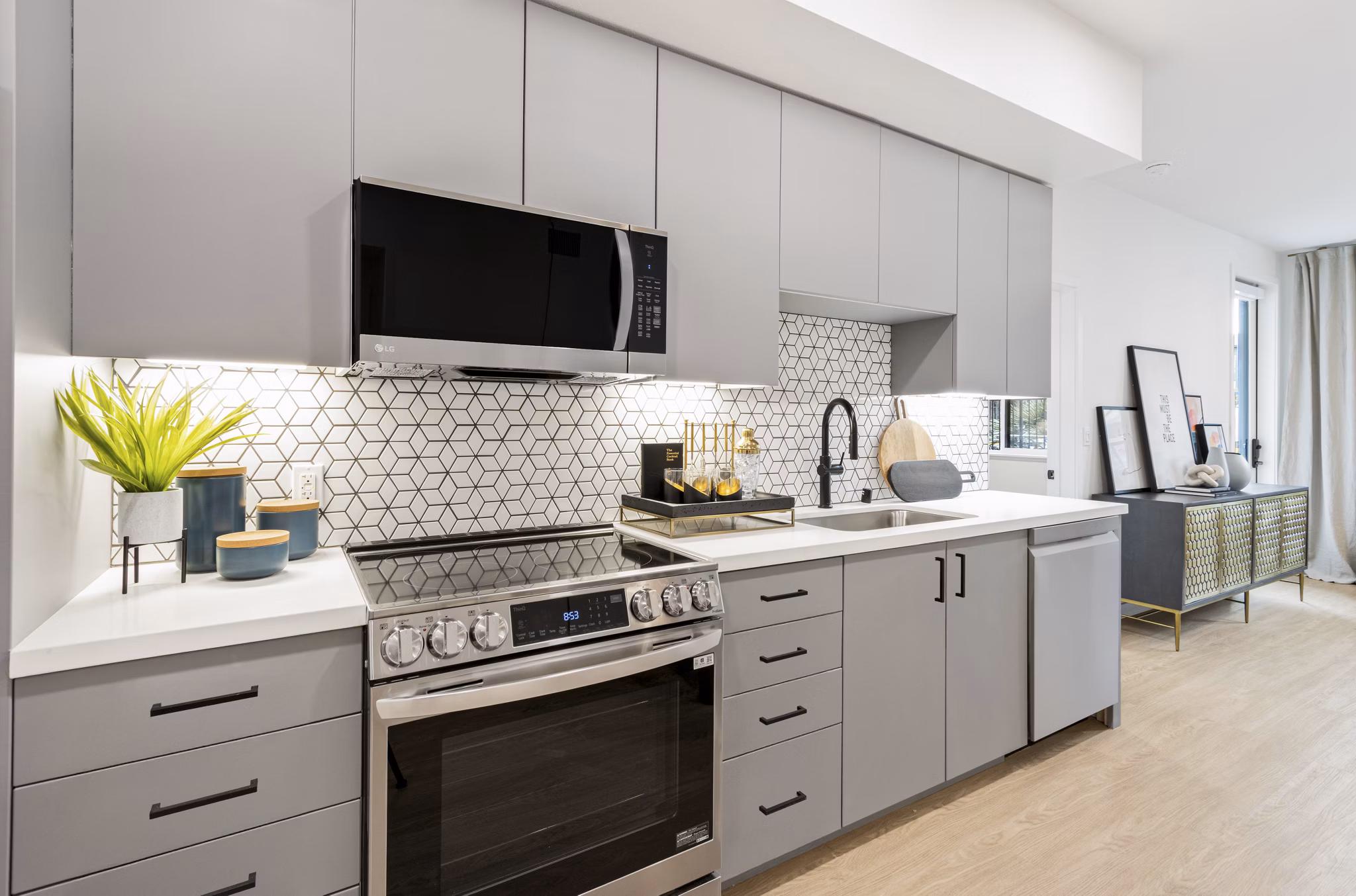 kitchen at Sevens Apartments