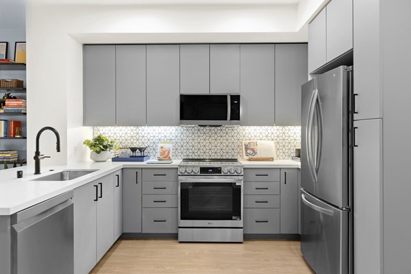 kitchen at Sevens Apartments