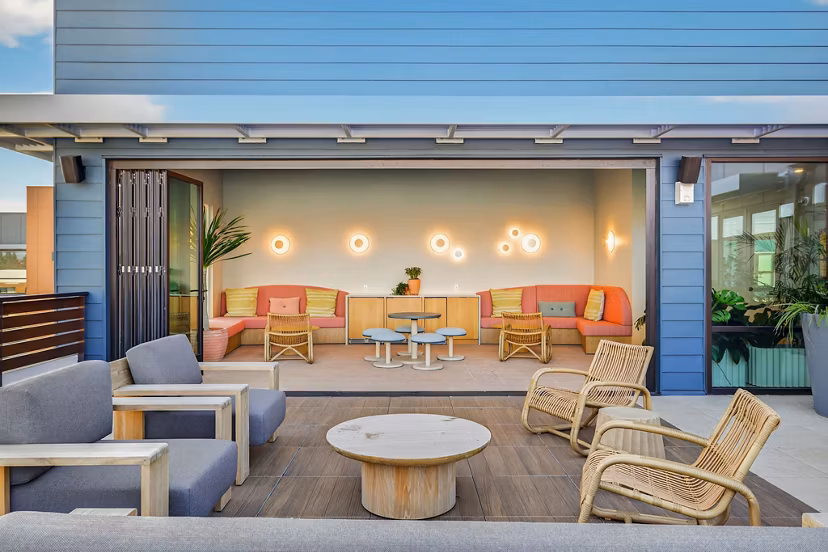 grill area at Sevens Apartments 