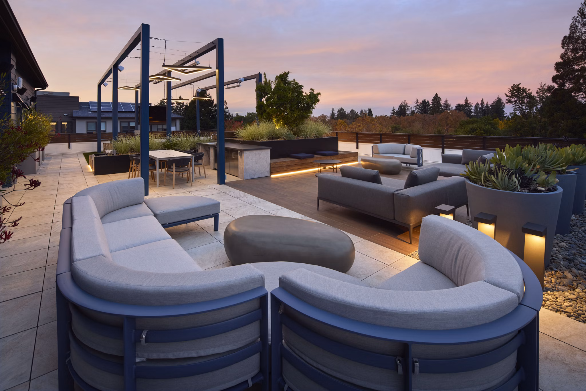 grill area at Sevens Apartments 