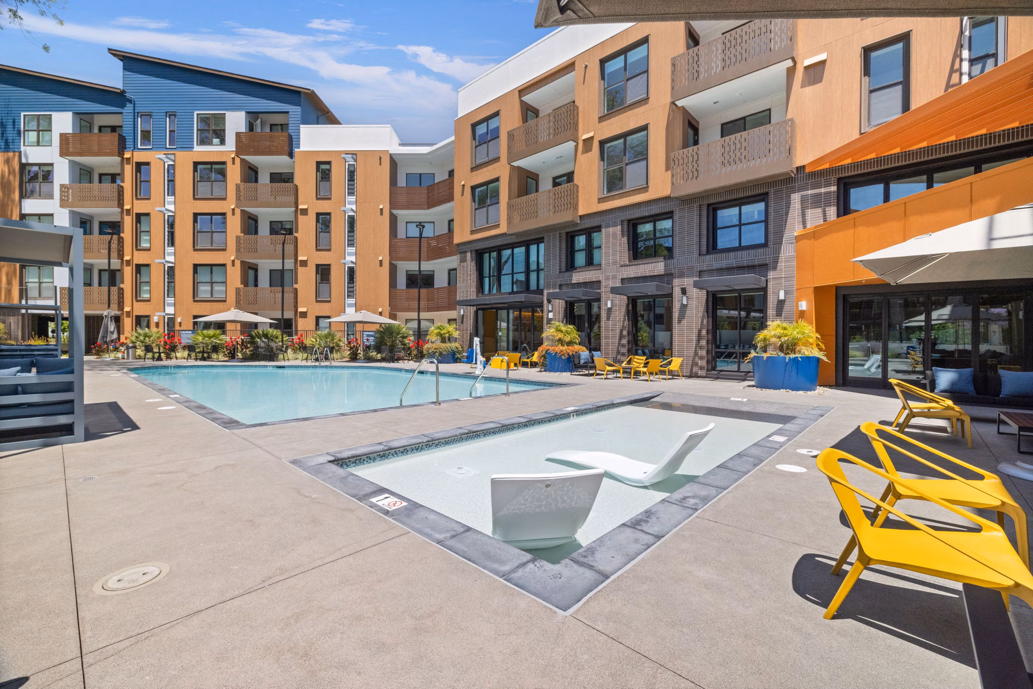 pool at Sevens Apartments