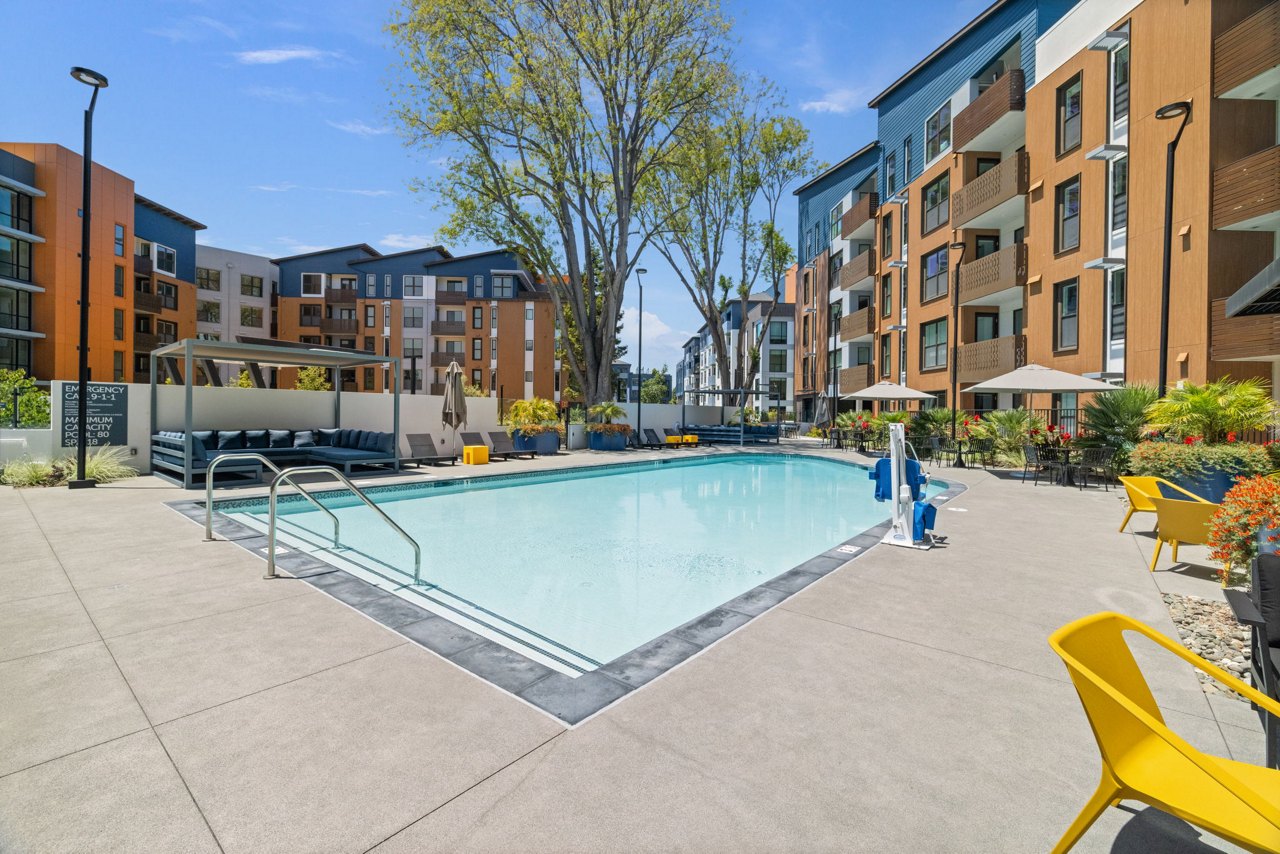 pool at Sevens Apartments