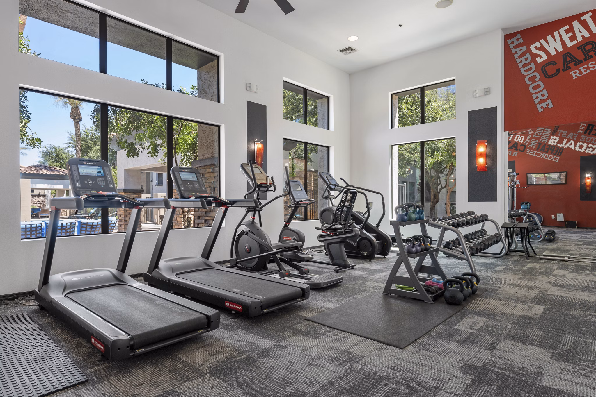fitness center at Ashton Pointe Apartments 