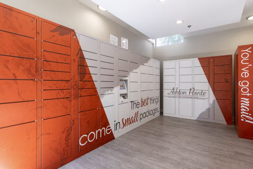 mail room at Ashton Pointe Apartments 