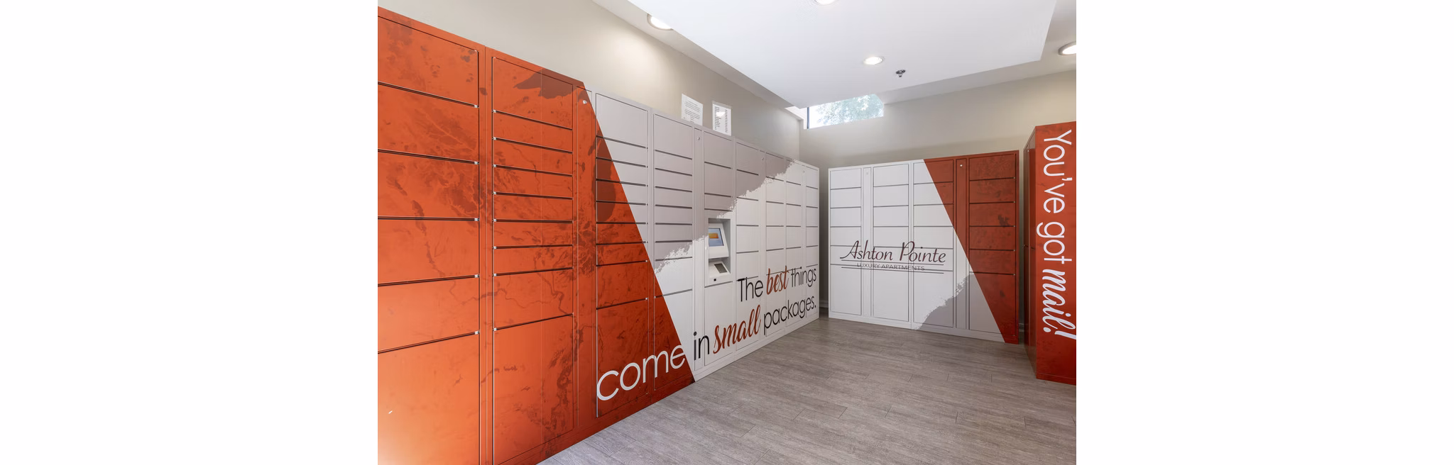 mail room at Ashton Pointe Apartments 