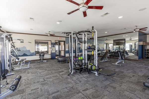 Fitness center with modern equipment at Waterford at Southlands Apartments