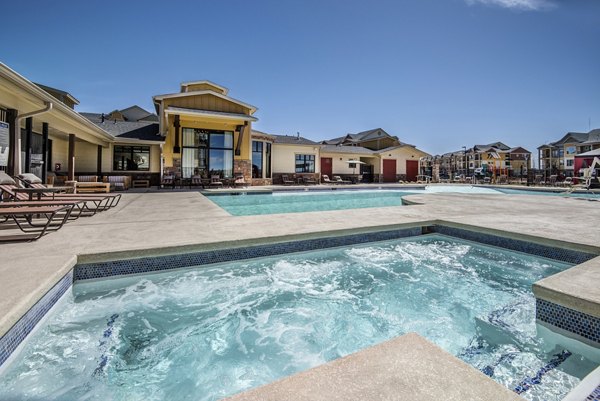 Luxurious hot tub amenity at Waterford on Mainstreet Apartments, perfect for relaxation and leisure