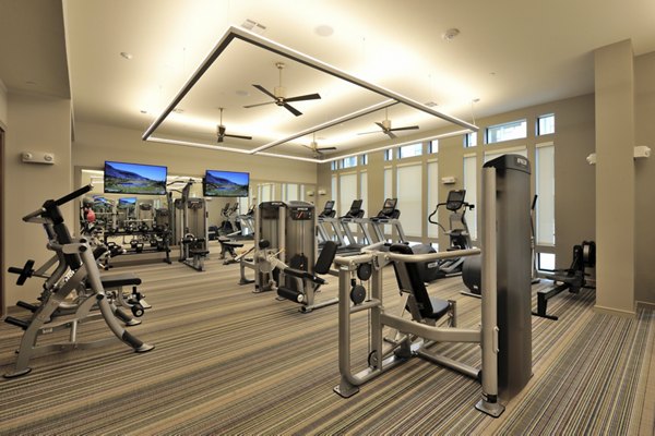 fitness center at Broadstone Woodmill Creek Apartments