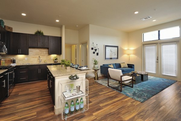 Spacious kitchen with modern appliances in Broadstone Woodmill Creek Apartments