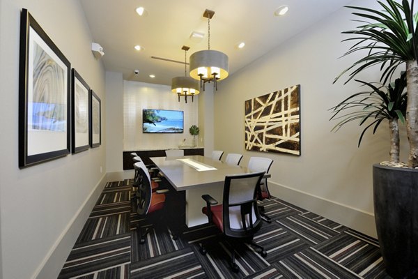 Meeting room with modern design and audiovisual equipment at Broadstone Energy Park Apartments