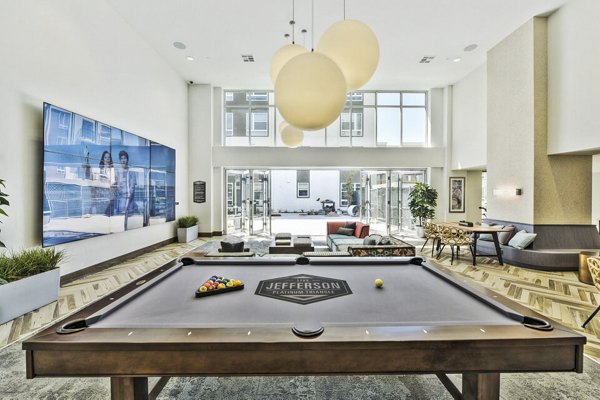 game room at Jefferson Platinum Triangle Apartments