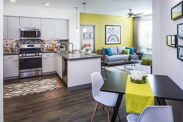 kitchen/dining room at Jefferson Platinum Triangle Apartments