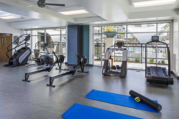 fitness center at Jefferson Platinum Triangle Apartments