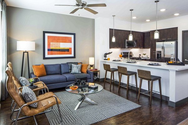 living room at Jefferson Platinum Triangle Apartments