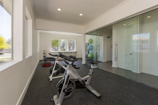 yoga/spin studio at Cantera Apartments