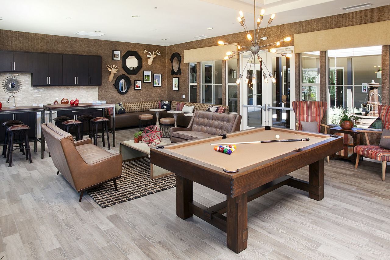 Game room at Oak Springs Ranch