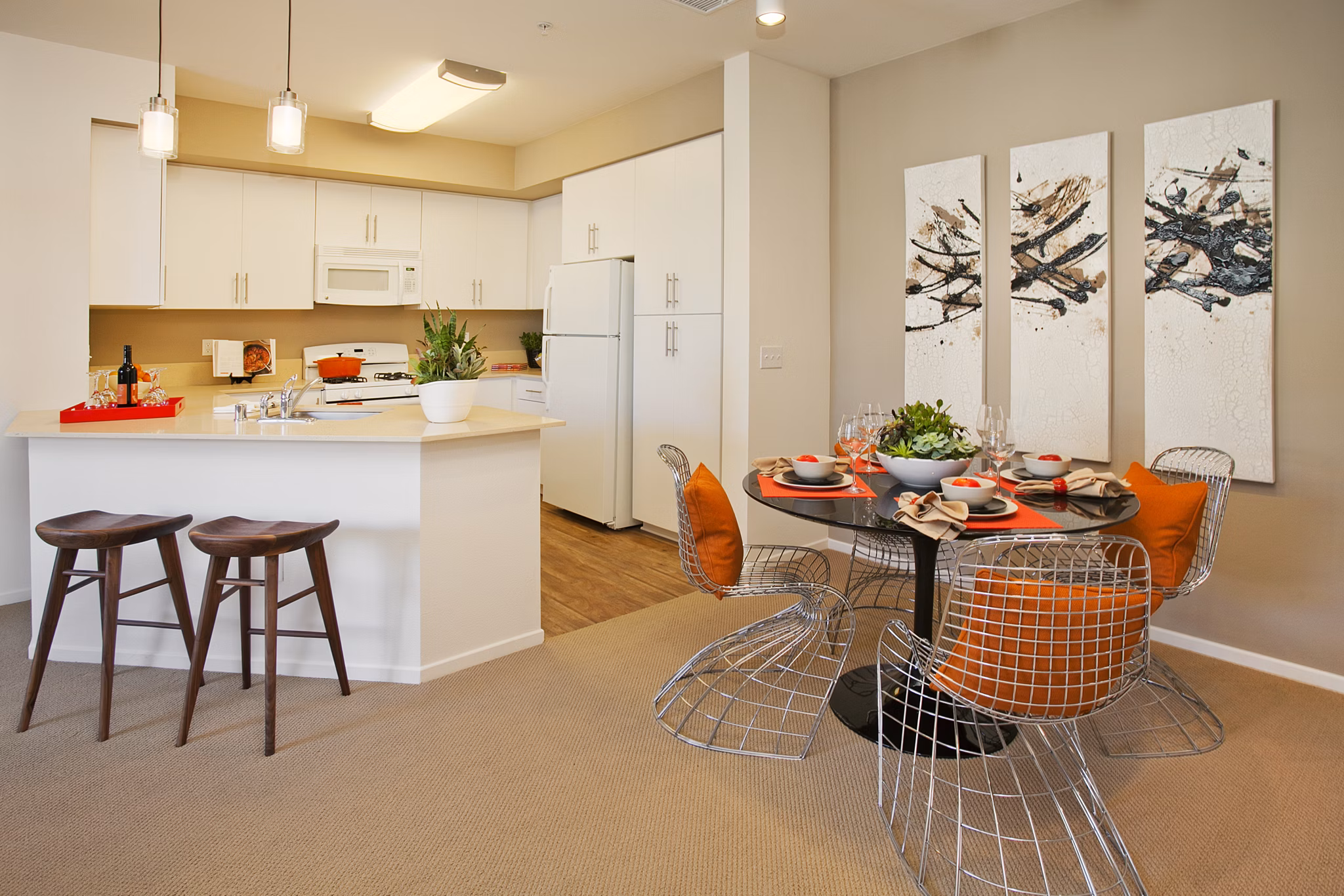 kitchen at Oak Springs Ranch Apartments