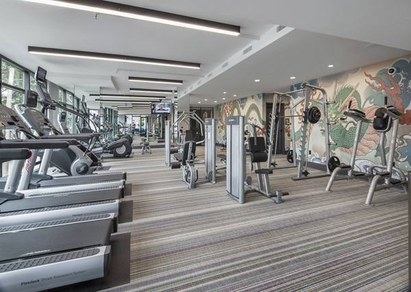 fitness center at Broadstone Midtown Apartments