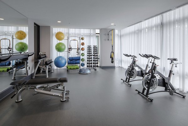 fitness center at Broadstone Midtown Apartments