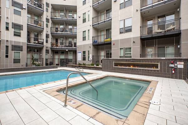 hot/jacuzzi and pool area at Regatta Sloan's Lake Apartments