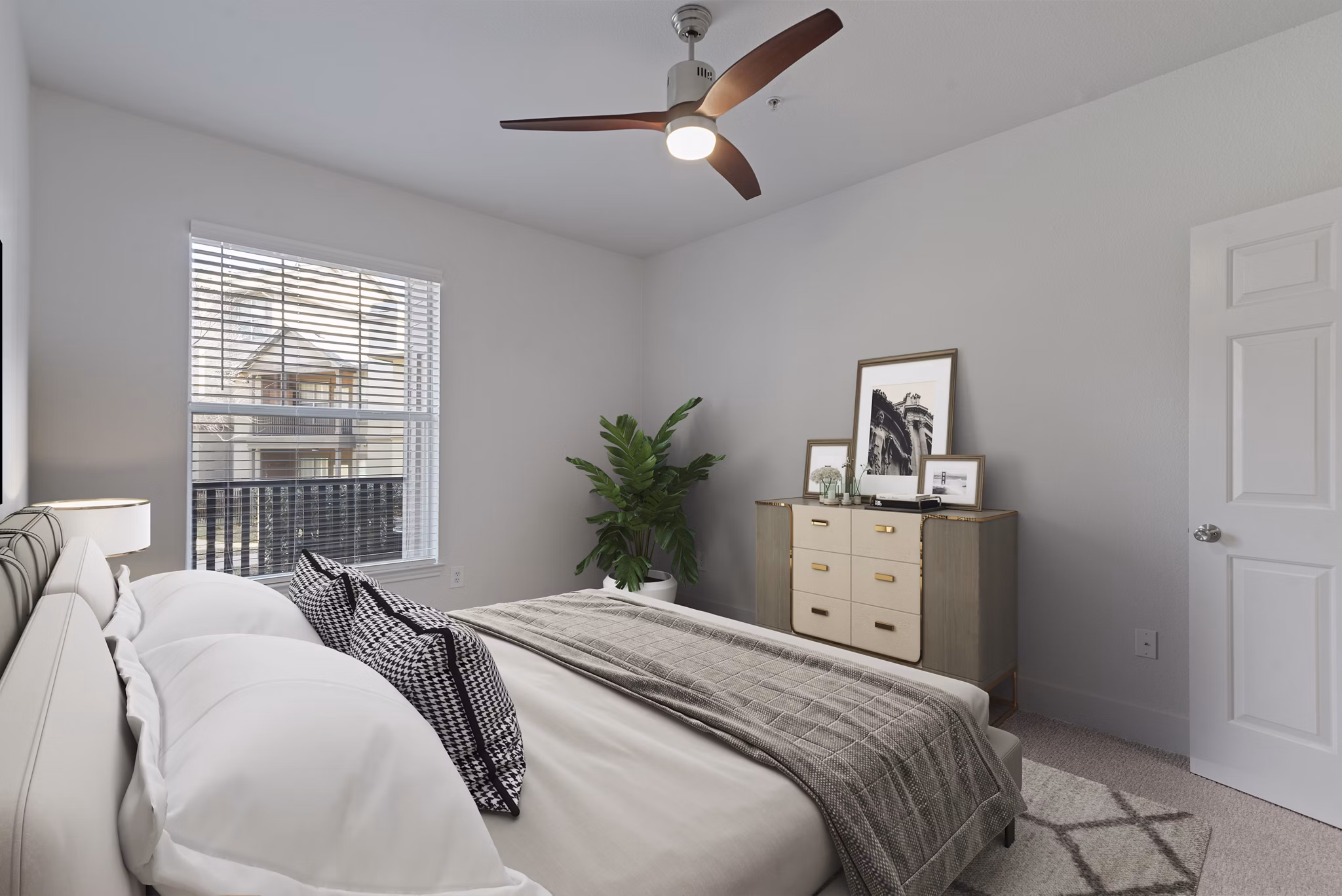 bedroom at Harlowe Apartments