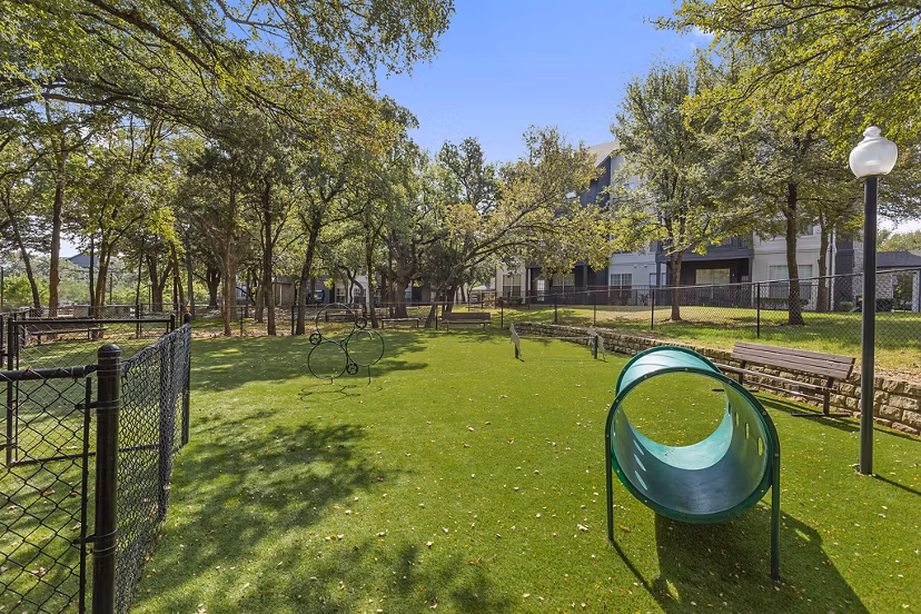 dog park at Harlowe Apartments